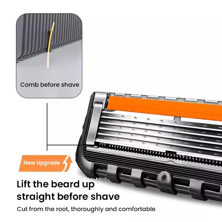 Navalha masculina gillette fusion 5 proglide série manual navalha flexball tech 5 camadas nanoblade caixa de presente de barbear suave barbeador masculino