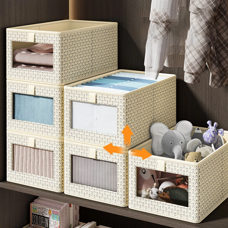 Foldable Clothing Storage Box Wardrobe Classification Container Household Clothing Bedroom Socks Pants Drawer Organizers