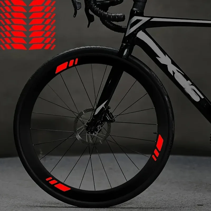 

Светоотражающая нашивка на колесо велосипеда, 16 шт., защитная наклейка из ПВХ для горного велосипеда, светящаяся накладка на подшипник без заряда