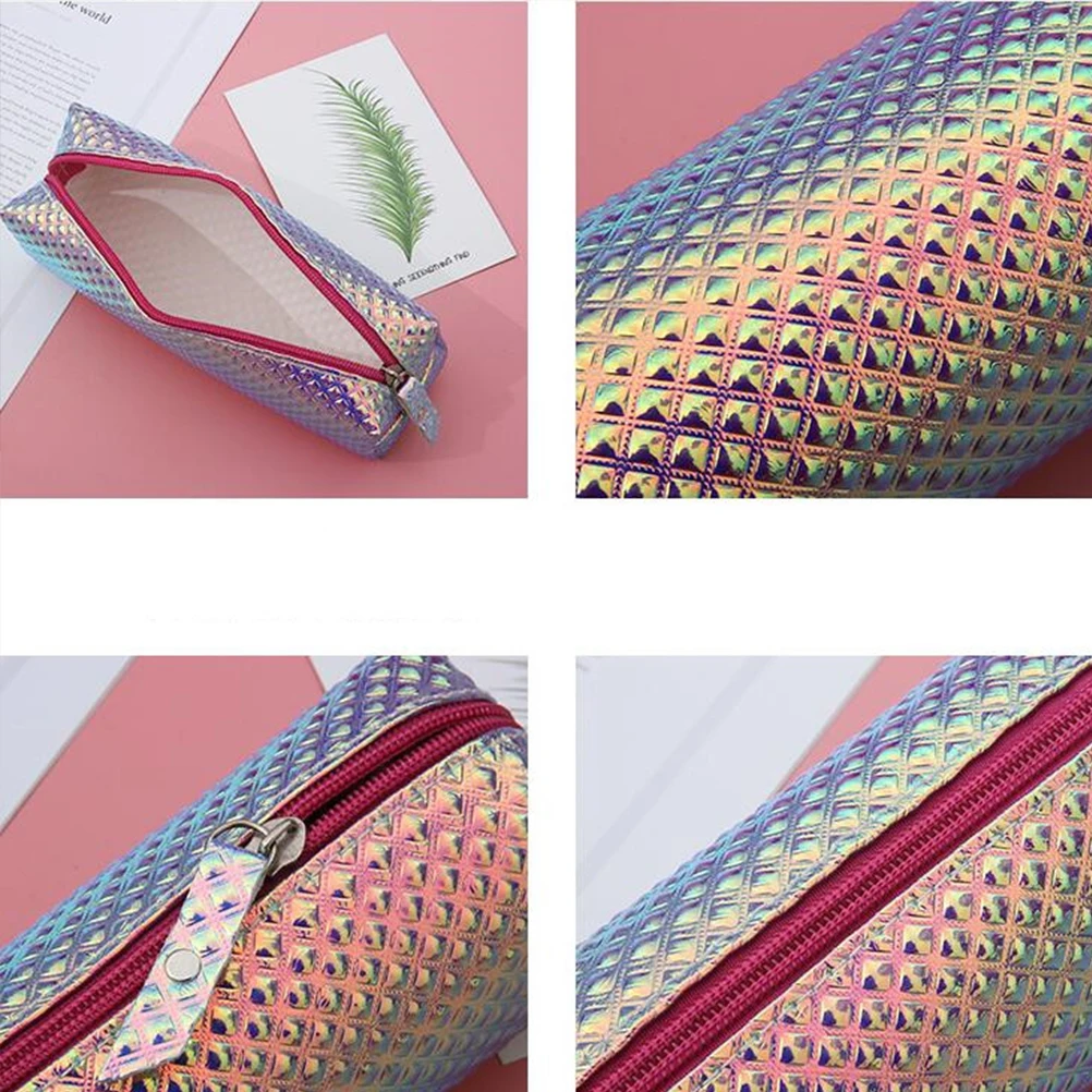 

Holographic Fish Bag Waterproof Fashion Bag Portable Makeup Travel Toiletry Storage Zipper Gifts