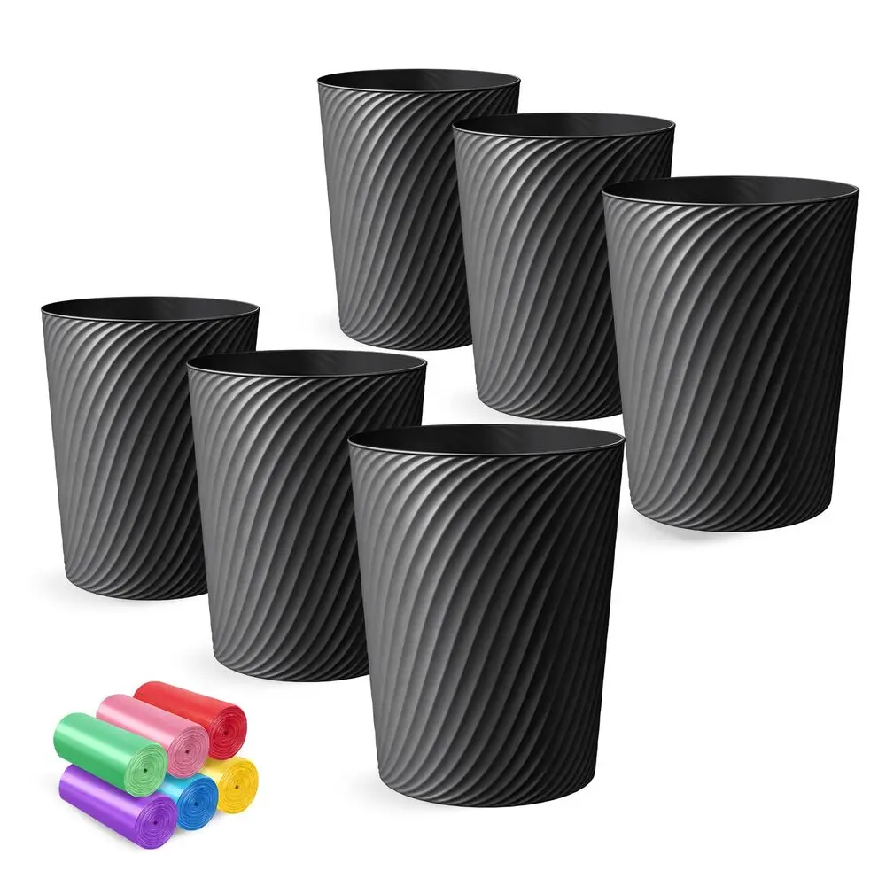 

Мусорное ведро на 1,8 галлона, мусорная корзина для ванной комнаты и офиса с 6 мешками для мусора, контейнер для отходов для спальни и офиса.