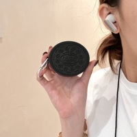 For Realme Air7 Case,For Realme Buds Air 5 Pro Earbuds Case,For Realme Buds Air6 Pro,3D Cute Funny Cookie Design Silicone Cover