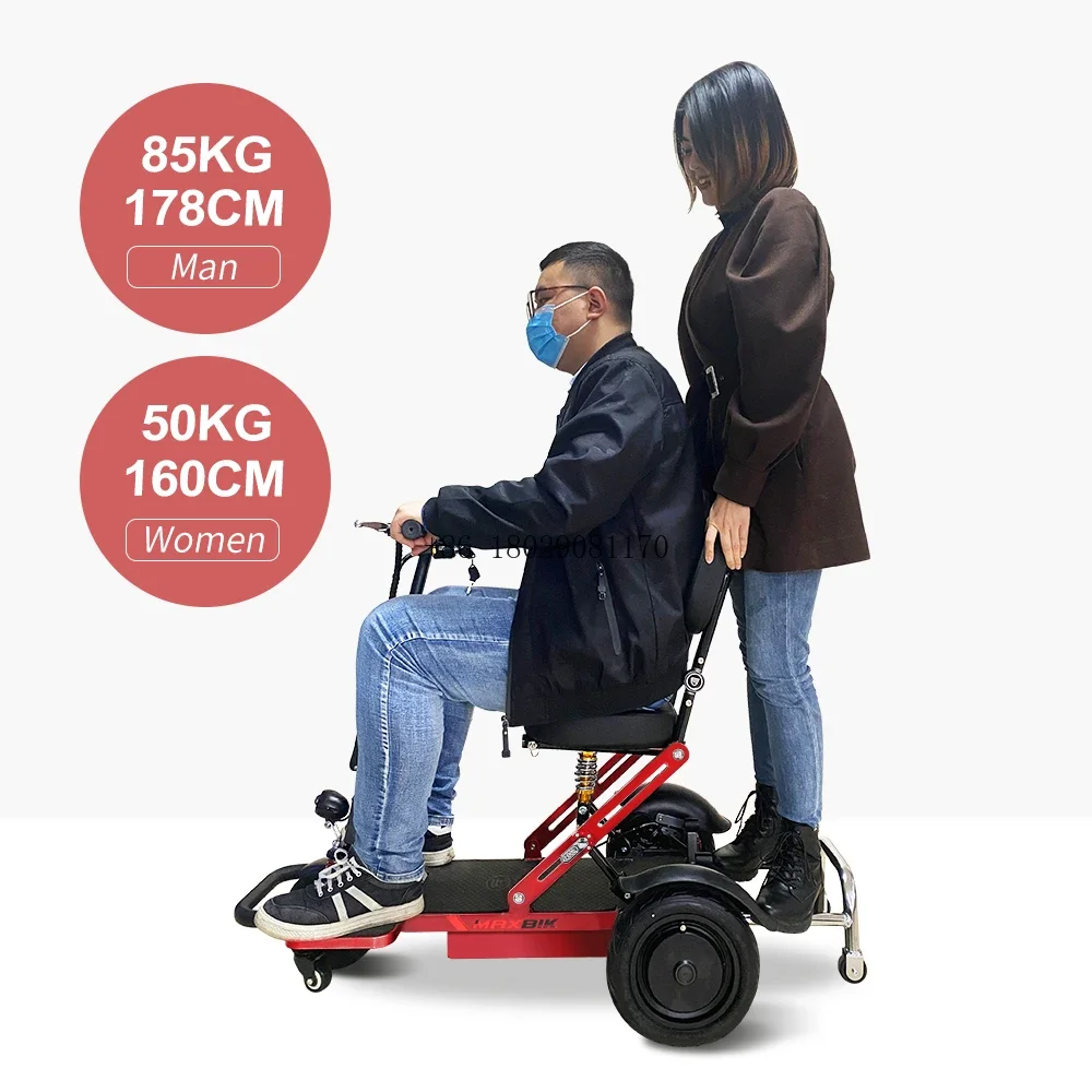 Speed 22Km/H 40Km Long Distance Travel Scooter Small Compact Folding Three-Wheel Mobility Scooter Fast