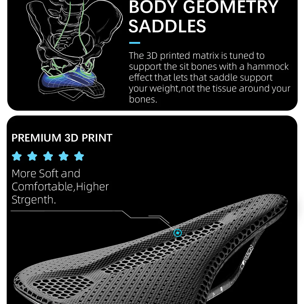 2026RYET Ultra Vollcarbon 3D-Gedruckter Fahrradsattel 145mm 205g 7*9 Hochmodul-Carbonfaser-Basis MTB Mountainbike-Sitz Teile – Detail 15