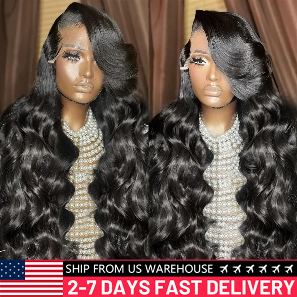 180% HD Transparent Body Wave Lace Front Wig Brazilian13x4 13x6 Lace Front Human Hair Wigs Pre Plucked For Women 5x5 Closure Wig