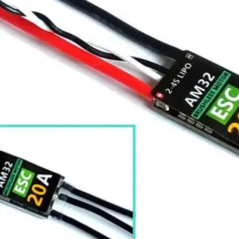 AM32 20A ESC: 6.5-17V Brushless Controller for Quadcopter & Fixed-Wing Aircraft