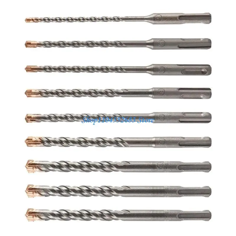 Y6GD 8pcs SDS بالإضافة إلى مجموعة الحفر المخصصة للبناء المزروعة المزامير تصميمات التصميم لسهولة إزالة الغبار 160 ملم الطول