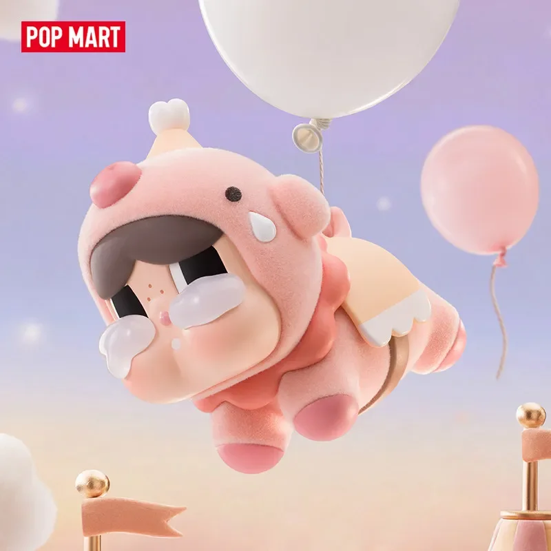 POPMART CRYBABY Round N Round Series Blind Box Action Figure Cute Dog Rabbit Line Figure Mystery Box Toy Gift