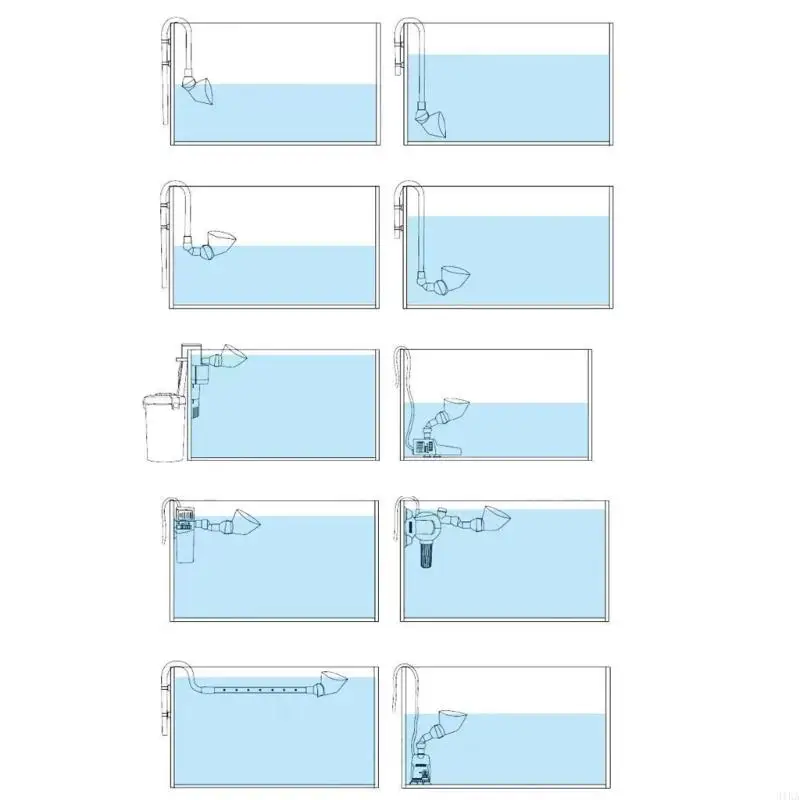 31KA Pipe Outflow Aquarium Plant for Tank (16/22mm 16/22mm) Aquarium Fish for Tank Pipe