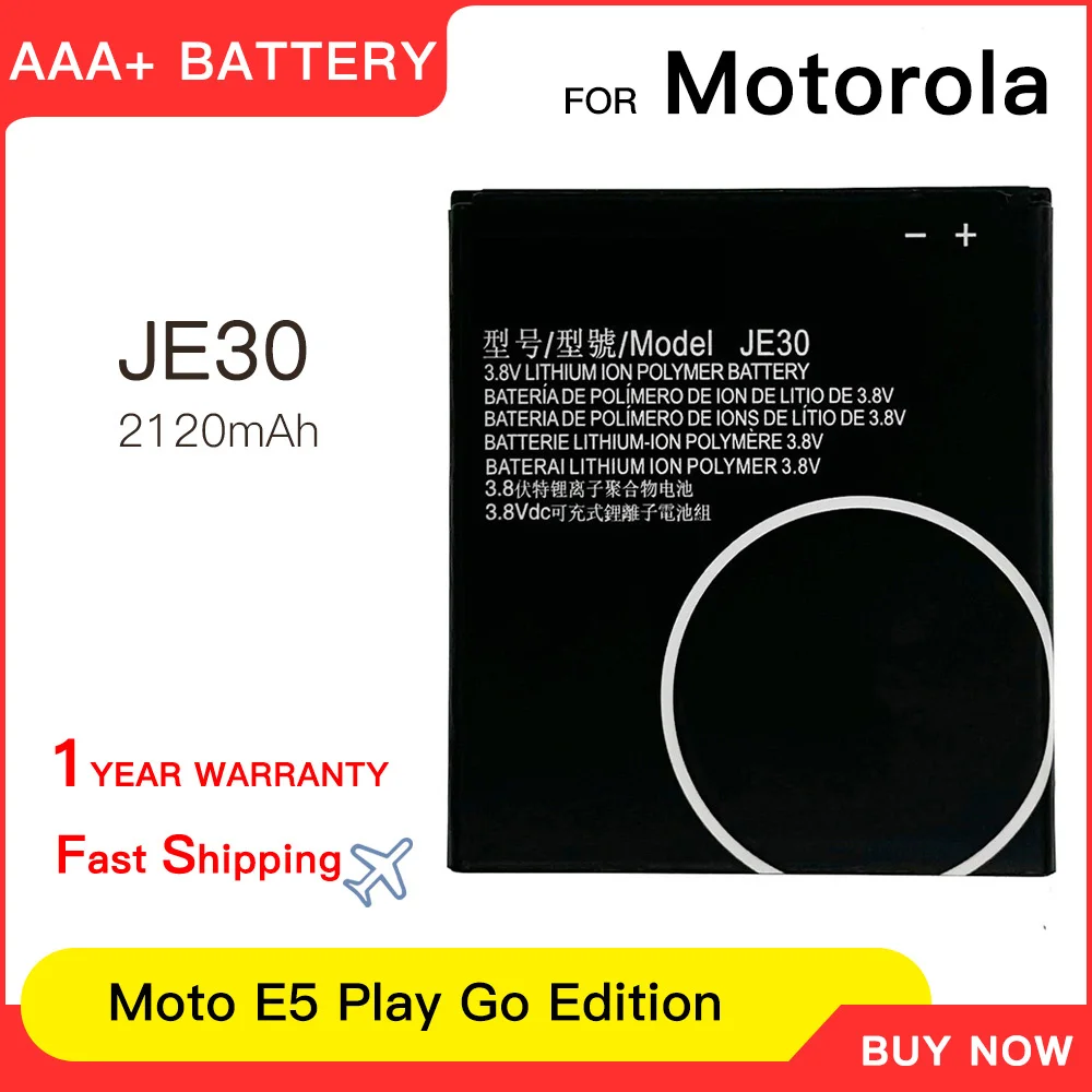 100% genuine JE30 2000mAh Battery For Motorola Moto E5 Play Go Edition Mobile phone Batteries