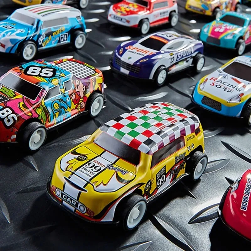 10/20/30 Stuks Mini Auto Set Inertie Trek Auto's Voor Jongens Plastic Voertuig Model Collectie speelgoed Verjaardag Nieuwe Jaar Cadeaus Voor Kinderen