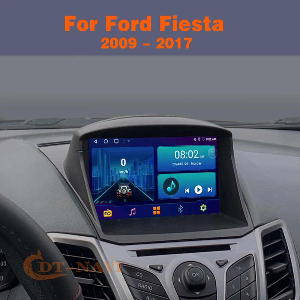 9 Inch Android 14 Car Radio For Ford Fiesta 2009 - 2017 Multimedia Stereo Carplay Navigation GPS NO DVD Player Autoradio 2 Din