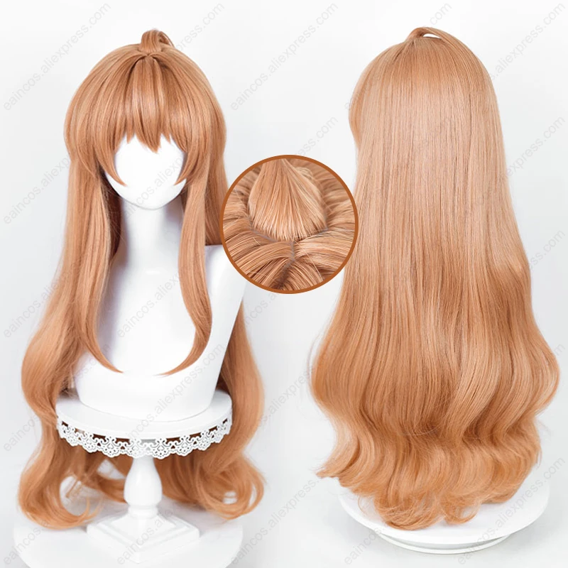 Anime Aisaka Taiga Cosplay Wig 85cm Long Orange Wigs Heat Resistant Synthetic Hair Halloween Party Wigs