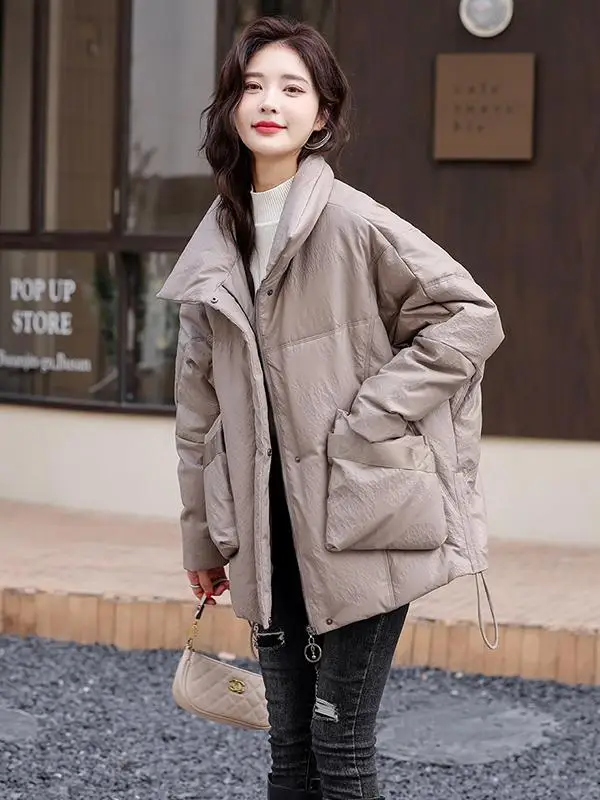   Ning cuir véritable vers le bas Jaet femmes mi-long 2025 hiver eepskin Faionable Design coréen manteau de fourrure ample