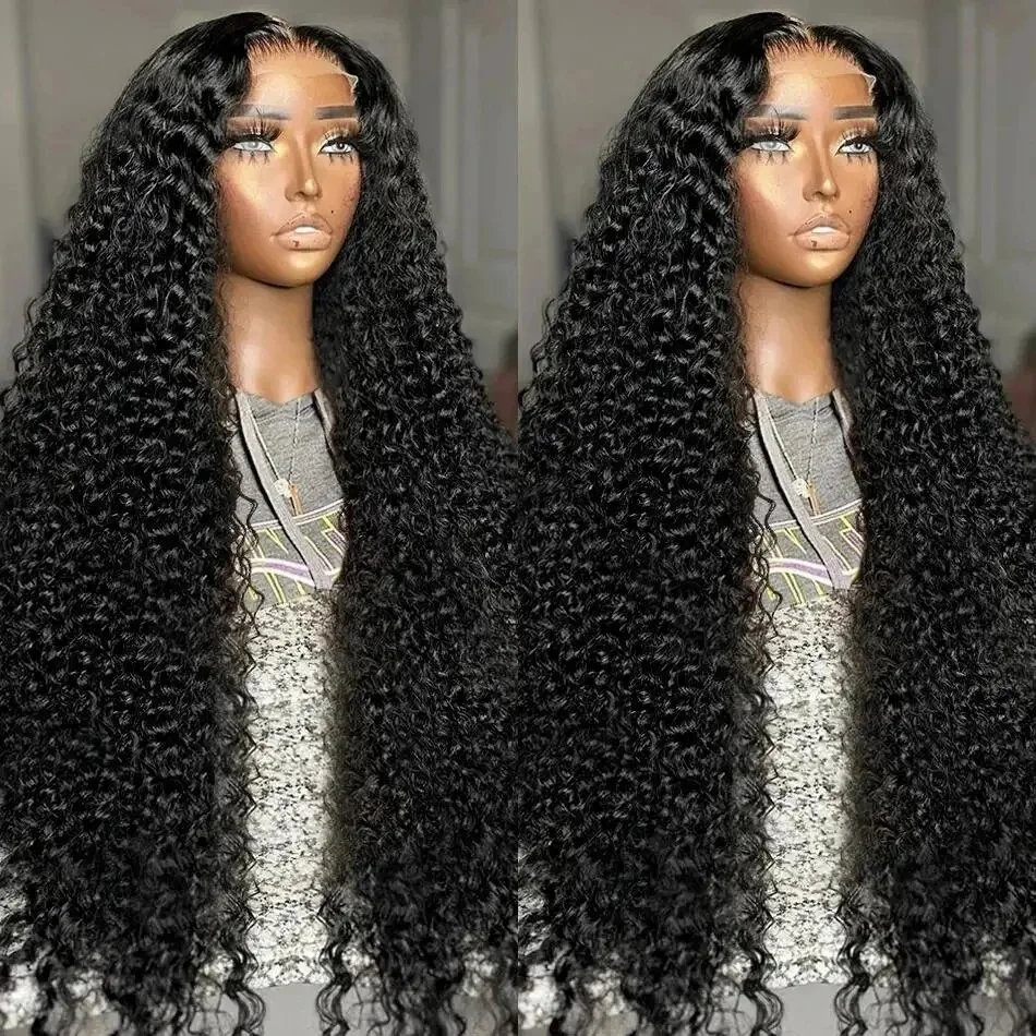 موجة عميقة 13x6 13x4 الدانتيل أمامي خصلات الشعر المستعار الإنسان عميق مجعد 13x4 الدانتيل باروكة من شعر طبيعي للمرأة السوداء 100% البرازيلي شعر ريمي