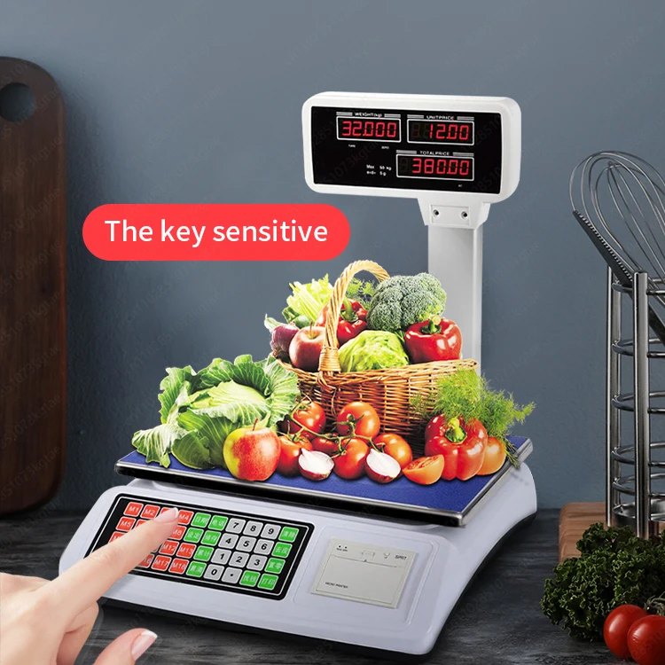 Barcode scale label printing table scale 1g accuracy