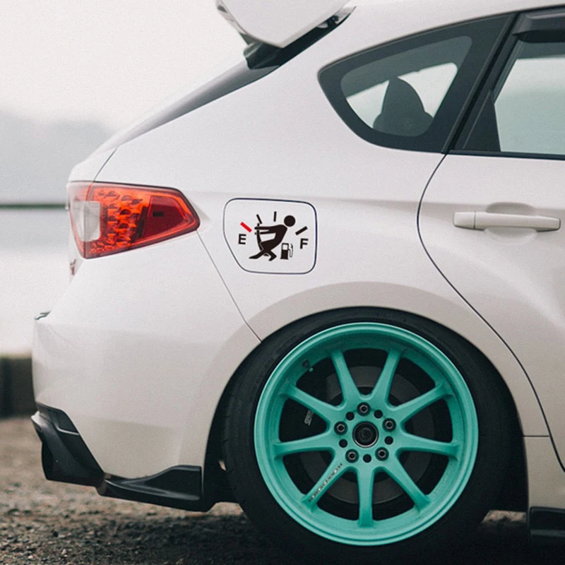 

1PC Funny Car Stickers Waterproof Auto Tank Stickers For Car Styling High Gas Consumption Decal Fuel Gage Empty Stickers