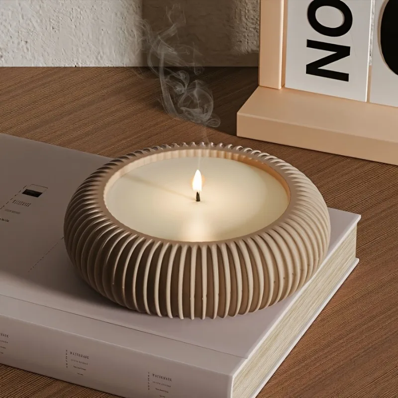 Round-striped silicone mold, suitable for making round-striped storage bowls, flower pots, plaster models of various items