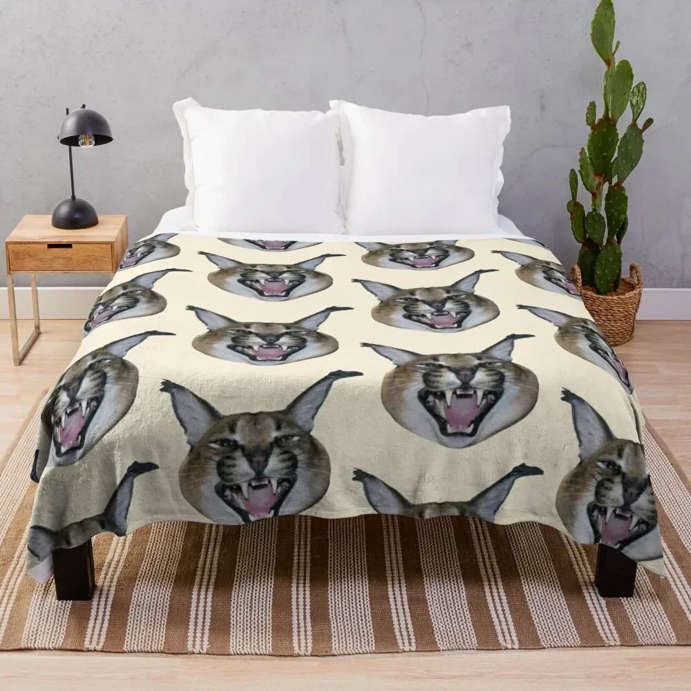 

Big Floppa angry Throw Blanket Luxury Designer Sofa Quilt Decorative Sofas Soft Blankets