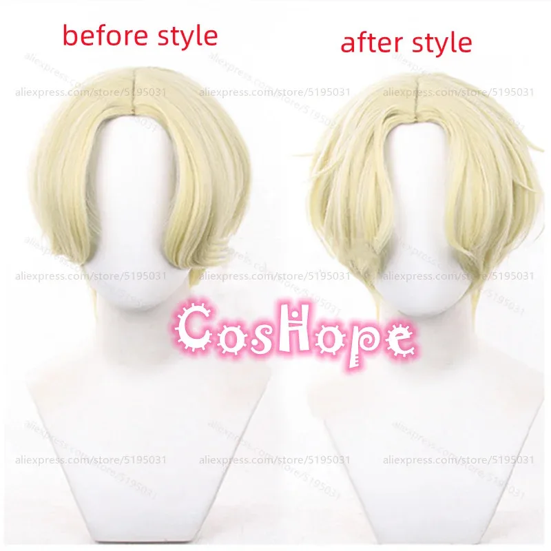 

Luka 30cm Short Light Golden Wig Anime Cosplay Heat Resistant Synthetic Wigs Halloween
