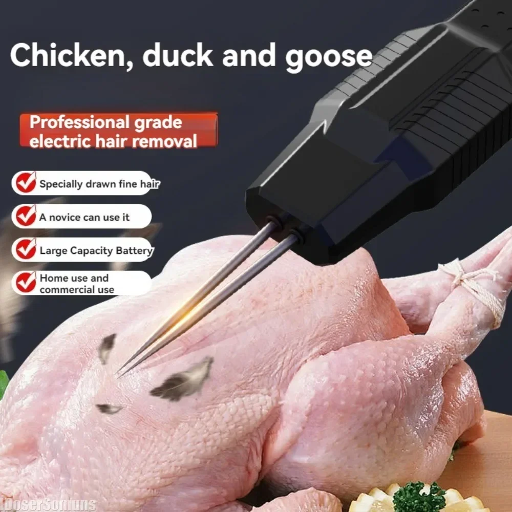 Electric Chicken Plucker Machine Electric Poultry Feather Plucker Handheld Portable Automatic Poultry Short Hair Plucking Tool