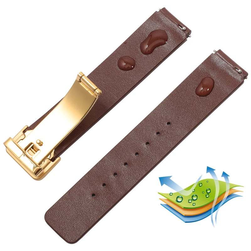 Genuine Leather Men Women 18 16mm Watchband for Spaceman Dial Huawei B6 Replace Watch Strap B2 B3 B5 Smart Sports Bracelet B5