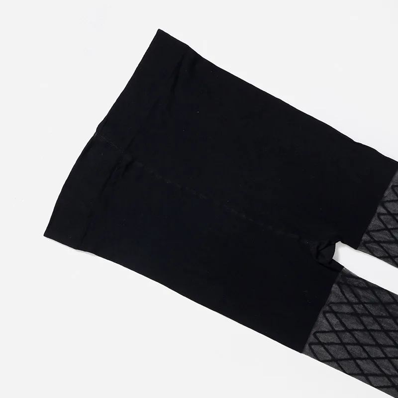 حجم كبير XL XXL 3XL 4XL جوارب طويلة عالية الخصر رقيقة جدا النايلون الماس شبكة تخزين تصميم عالي الجودة للسيدات #6