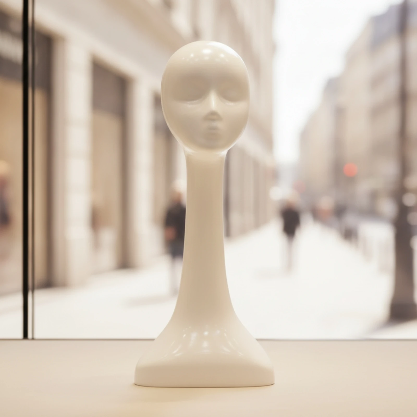 Swan Neck Mannequin Head White Fiberglass Mannequin Head Long-Lasting Strong for Boutiques, Photo Shoots