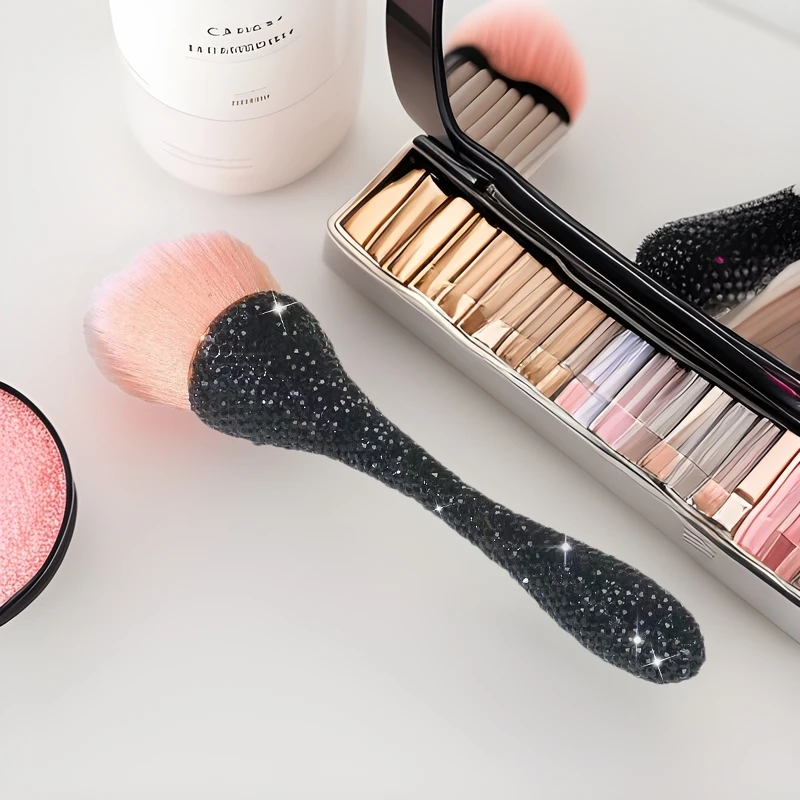 Diamond-Encrusted Small Waist Loose Powder Makeup Brush Extra-Large Single Highball Cup Blush Beauty Tool