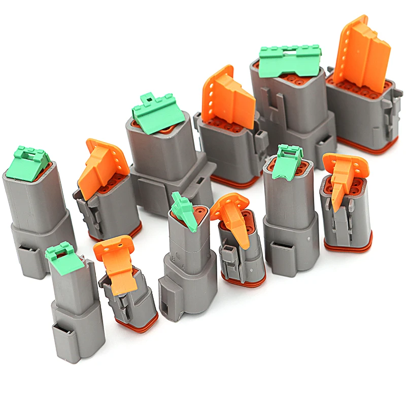 1Set Auto Waterproof Connector DT Series 2 3 4 6 8 12 Pin Male And Female Plug Sealed Electric Connector for Automotive DT06-2S