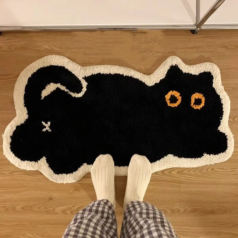 

Black Cat Carpet Carpet Aesthetic Vintage Vintage Soft Fluffy Vintage Hallway Modern Rugs Children Teppich Home Decor Items