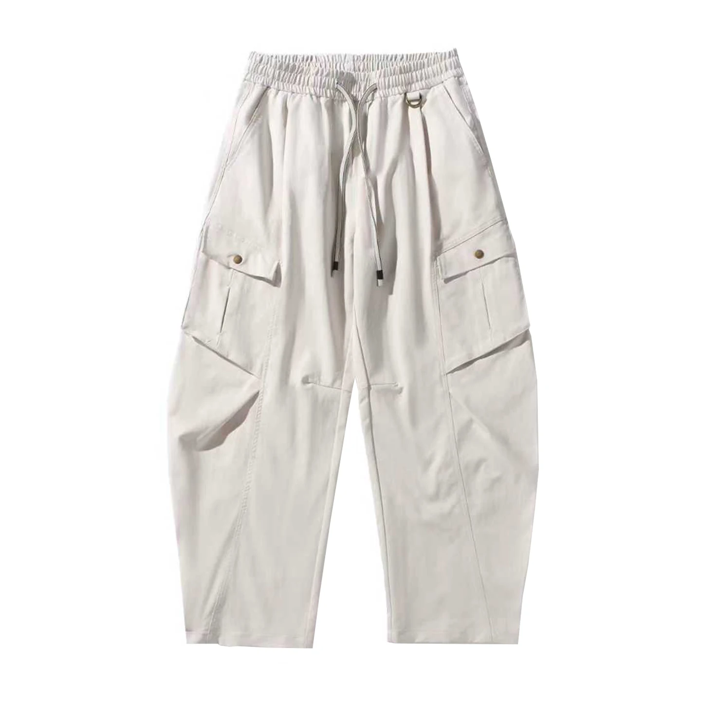 

Faionable American Retro Work Pants Pure Color Blade Design Slim Fit Men's Casual Pants for Autumn Season Z Brand