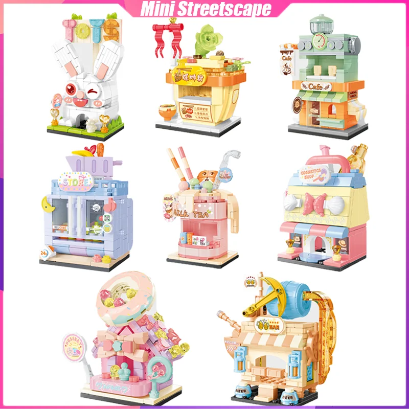 Senbao Building Blocks Mini Streetscape VOL.2 Desktop Decoration Puzzle Assembling Model Toys Birthday Gifts for Boys and Girls