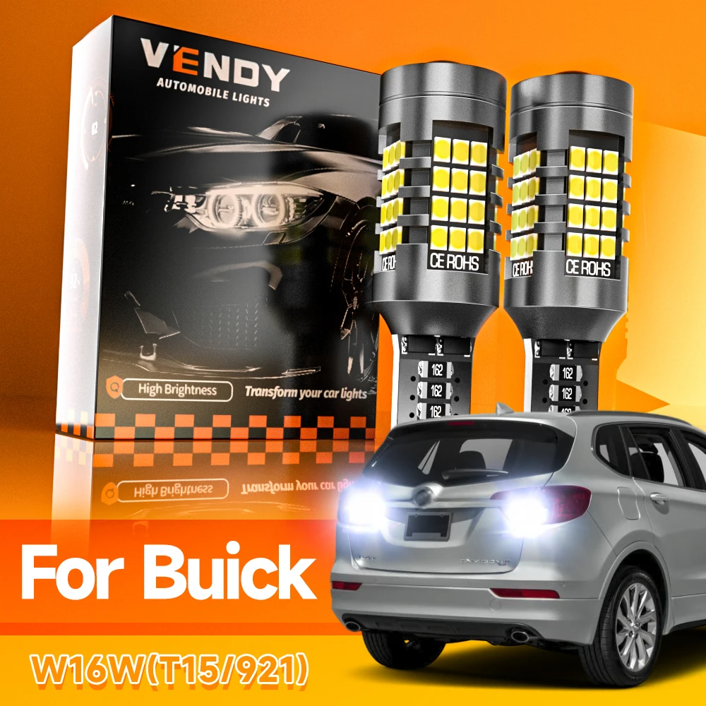 2 uds luz LED de marcha atrás lámpara Blub W16W T15 Canbus para Buick Regal Allure LaCrosse Lucerne Enclave Verano Encore Cascada Envision