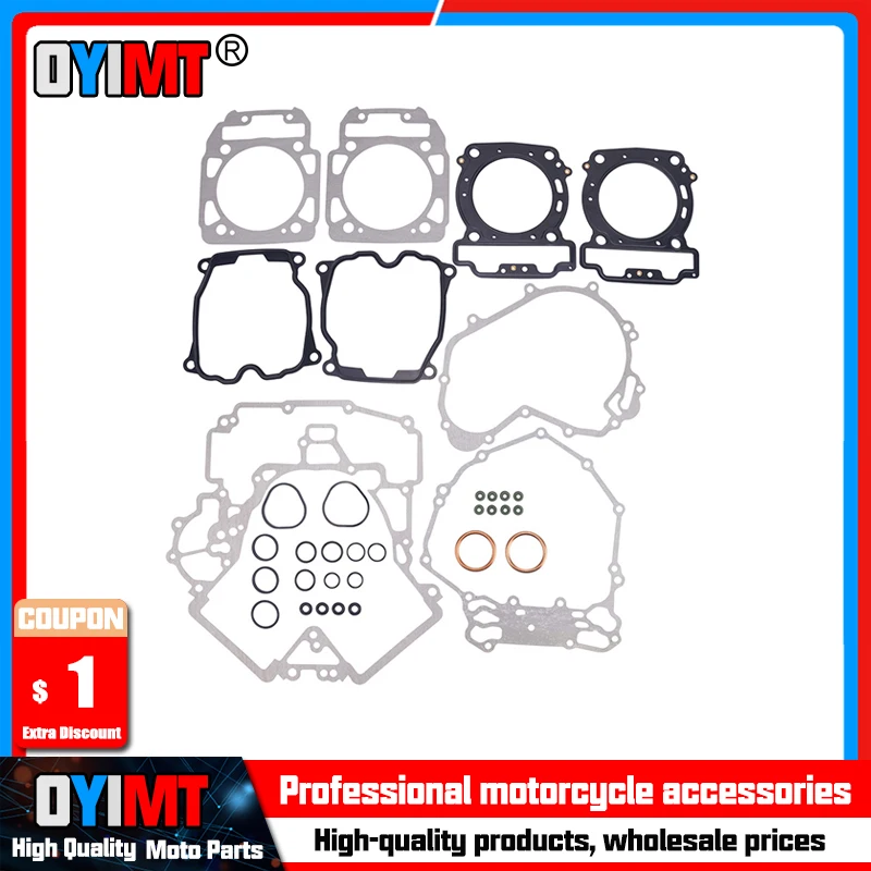 ATV UTV Quadricycle Complete Cylinder Gasket Kit For Can-Am Bombardier Outlander Max 800 HO EFI 4x4 800R XT-P LTD 800X 0934-3019