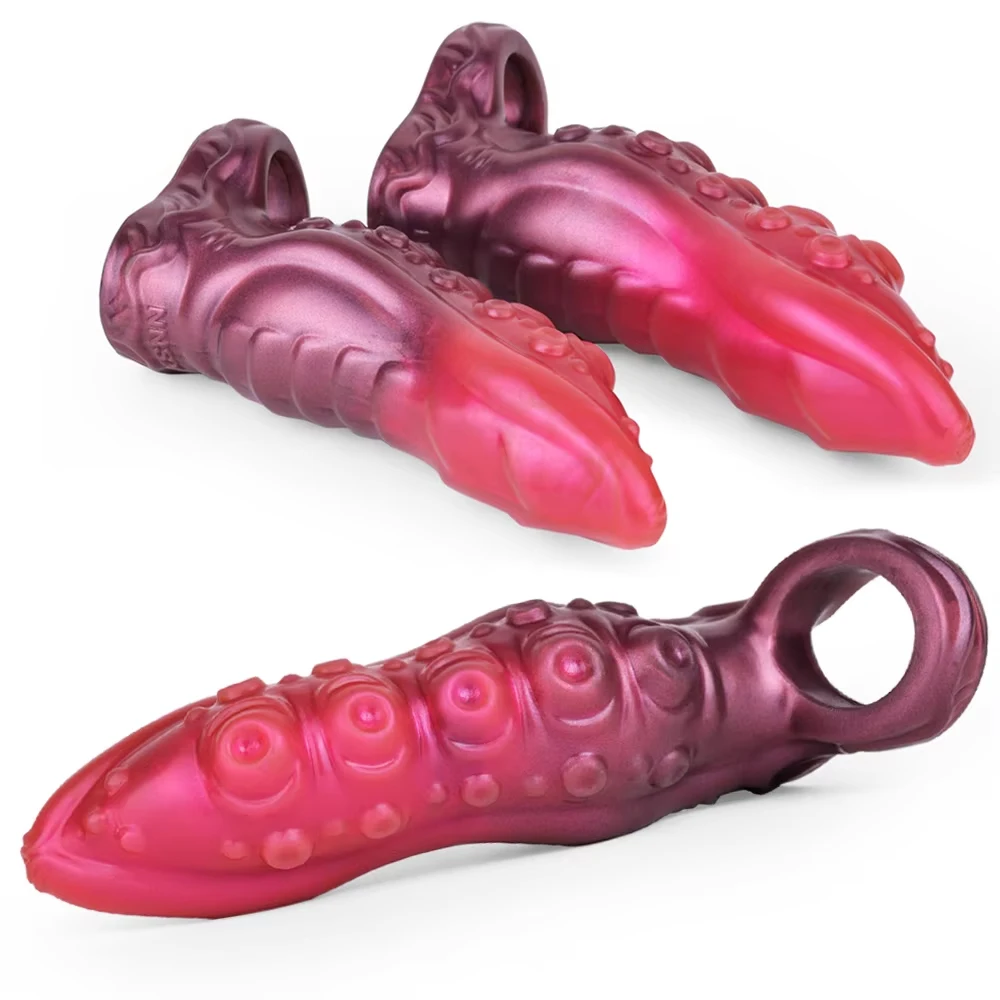 NNSX Animals Penis Sleeve Cock Ring Lock Semen Penis Enlargement Soft Delay Ejaculation Sex Toys насадка на член