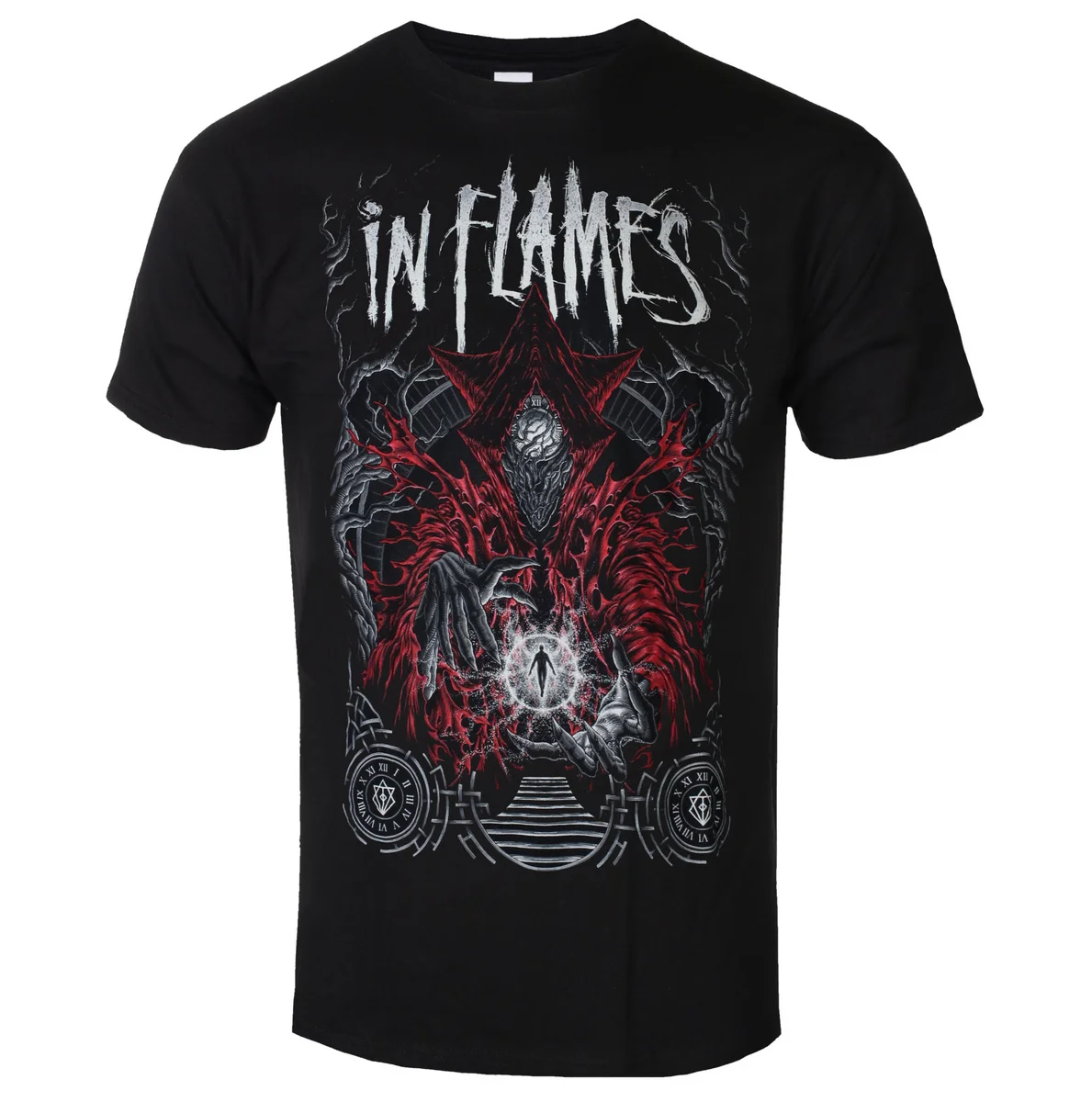 

Футболка из хлопка с принтом In Flames - B_B Timehold, унисекс, летняя, повседневная, в спортивном стиле, классическая футболка с изображением группы