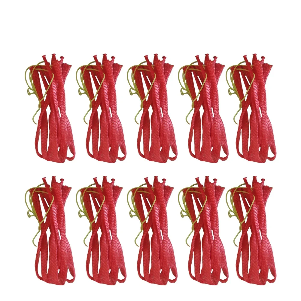 

100Pcs Watermelon Mesh Storage Bag Portable Shopping Handbag Outdoor Vegetable Fruit Carrying Red 35cm
