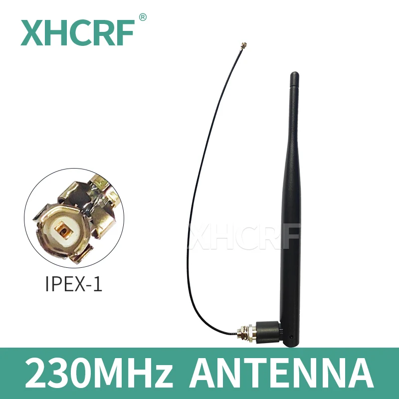 230MHz Antenna Integrated IPEX Antennas IPX for230 MHz with cable 20cm 3dBi Black Aerial