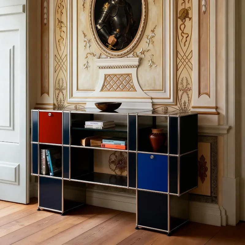 Entrance cabinet Private house villa Superior living room Color module Integrated foyer cabinet
