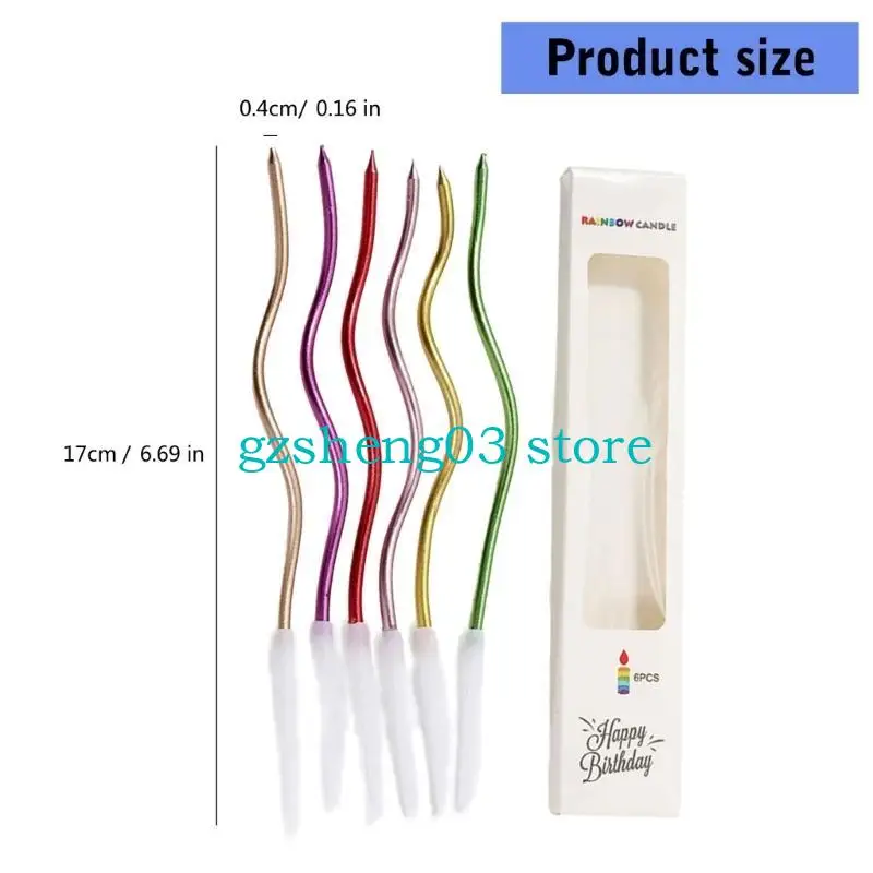 U75C 6PCS فريدة من نوعها الديكور كعكة الكعكة المنحنية للاحتفال بالأزياء