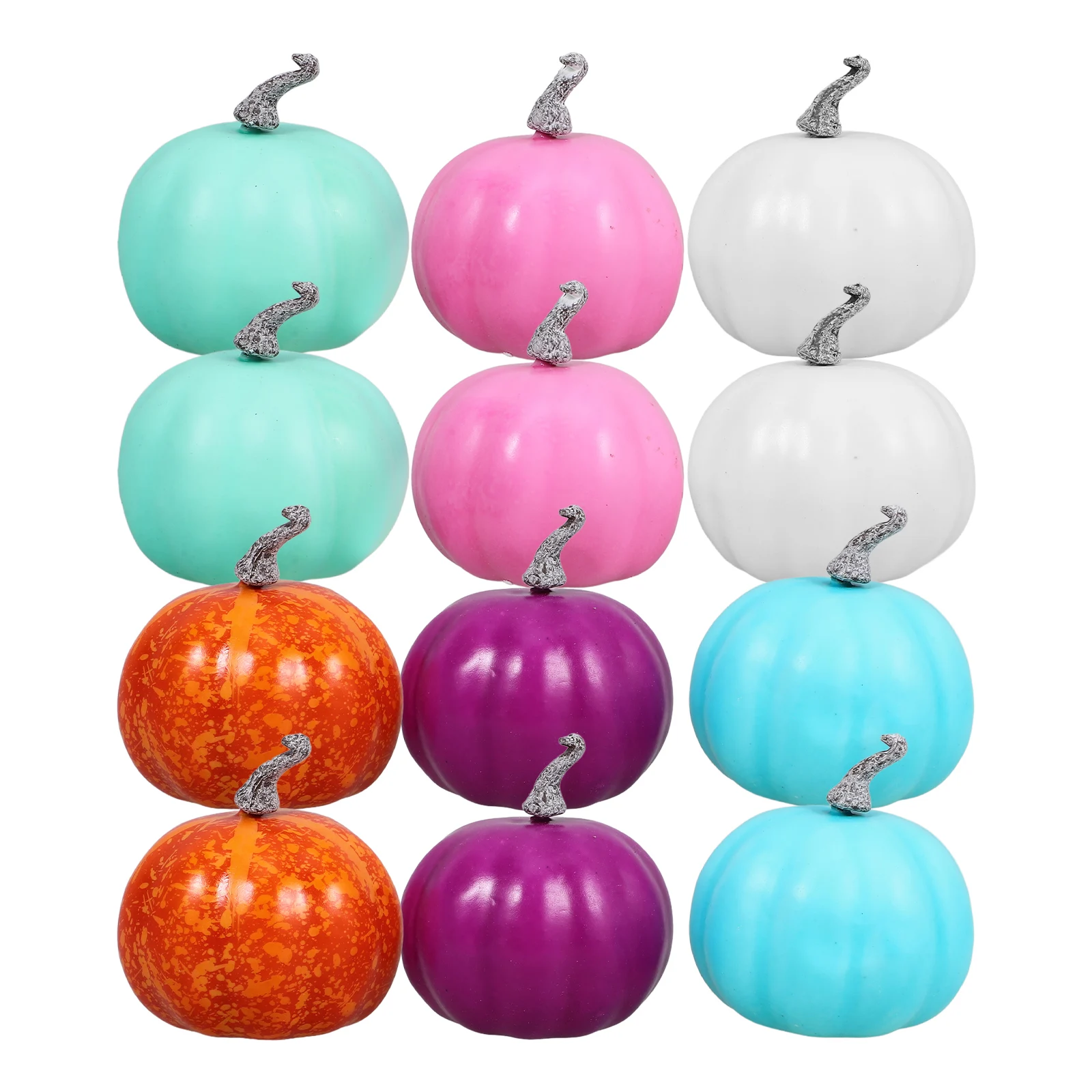 

12pcs Artificial Foams Pumpkins Realistic Halloween Fall Decor Mini Simulated Pumpkin Ornament For Indoor Outdoor Home Car