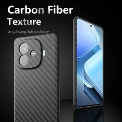 Case For Vivo IQOO Z9 Turbo Plus Carbon Fiber Watermark Stripe Colorblock Cover For IQOO Z9 Turbo+ Shockproof Bumper Funda