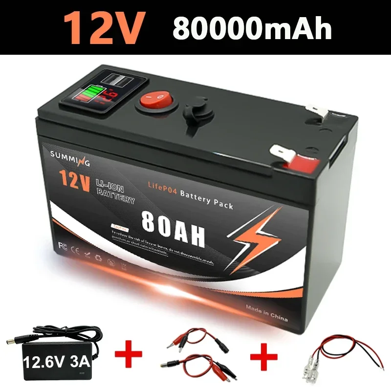 Lithium 12V 150Ah LiFePO4 Deep 4000+ Cycles Batterij Oplaadbare batterij voor verlichting, elektrische wielen, zonne-energie/windkracht, kleine UPS