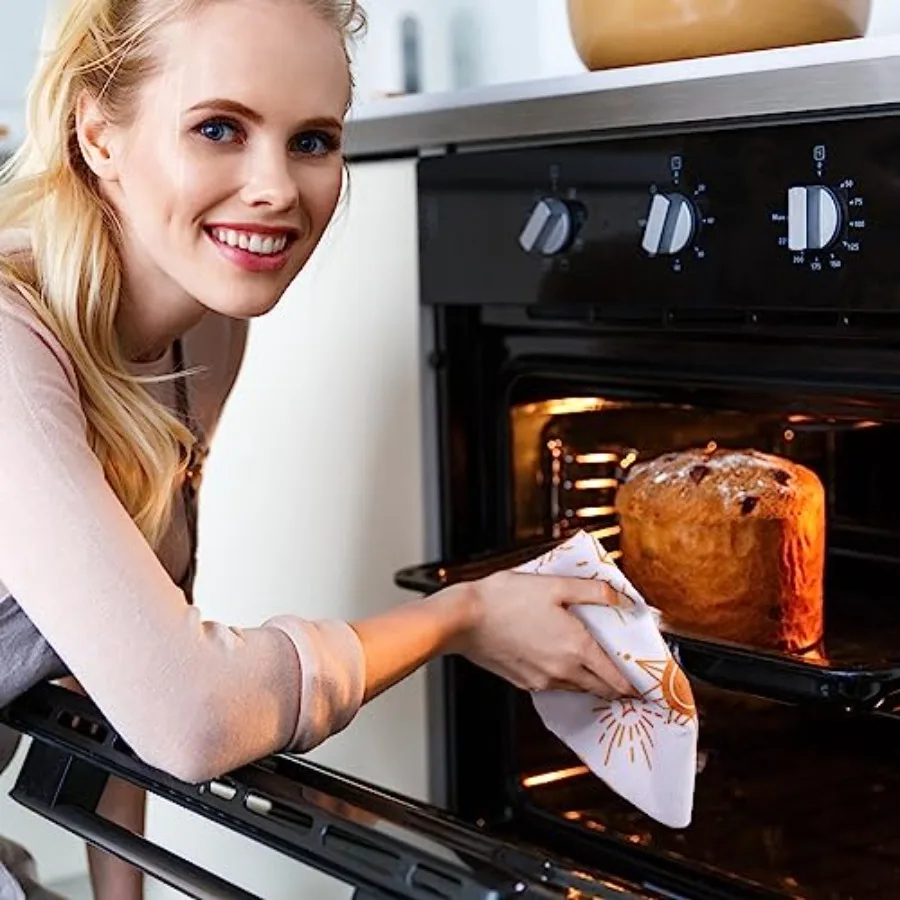 6 عبوات مناشف المطبخ بوهو 18 × 28 بوصة فطر ساحر مناشف المطبخ القمر السماوية ماصة قماش الأطباق ديكور هدايا للمزرعة