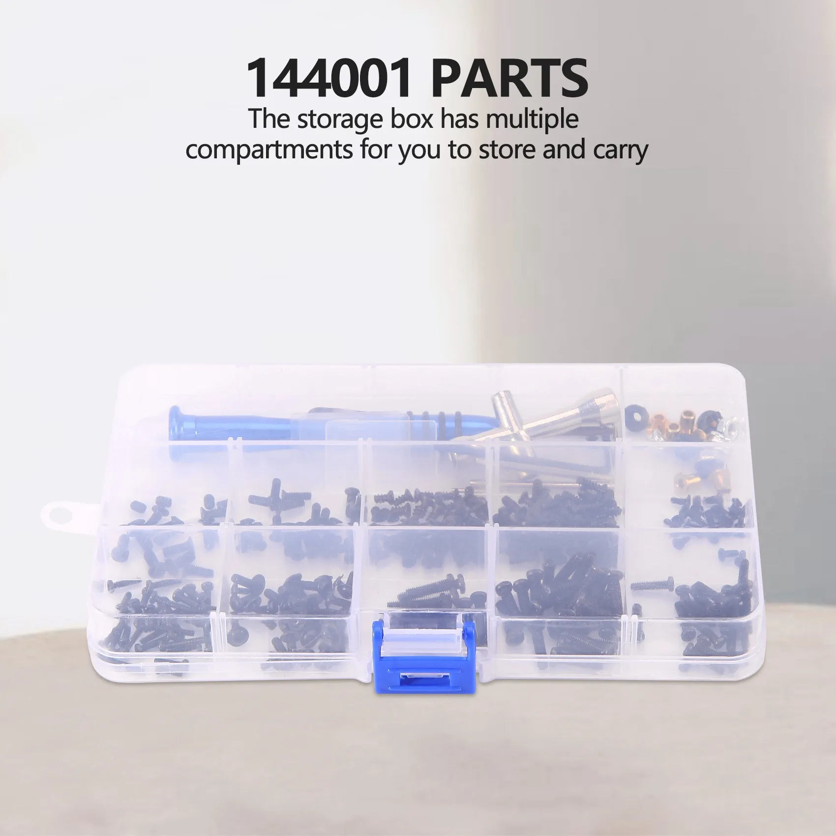 316Pcs M2 M2.5 M3 Screw Fastener Cross Sleeve Hex Wrench Swing Arm for Wltoys 144001 124019 Rc Car Spare Parts