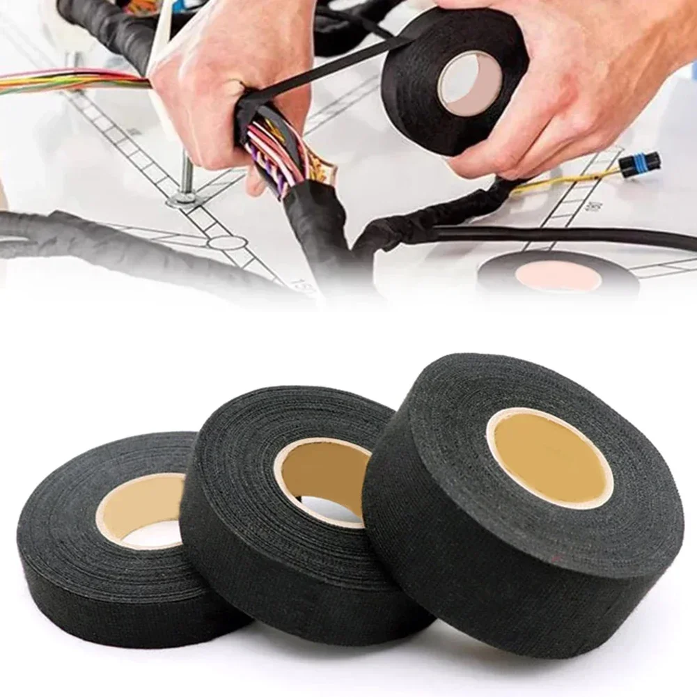Heat-resistant Adhesive Cloth Fabric Tape Harness Wiring Loom Electrical Heat Tape For Automotive Cable Tape