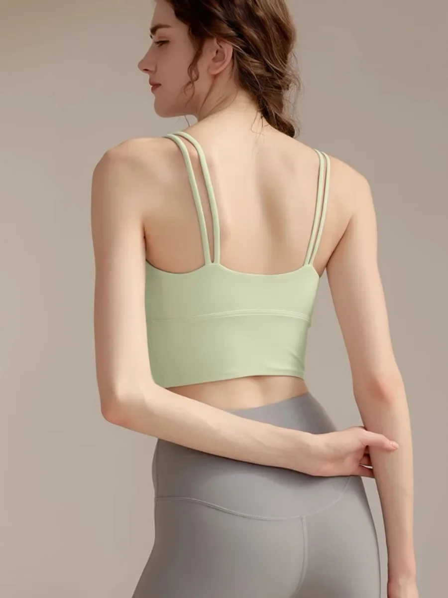 Canotta da Yoga da donna Fitness Running and Yoga Training canotta da corsa da donna per Yoga biancheria intima traspirante Sexy per palestra da donna