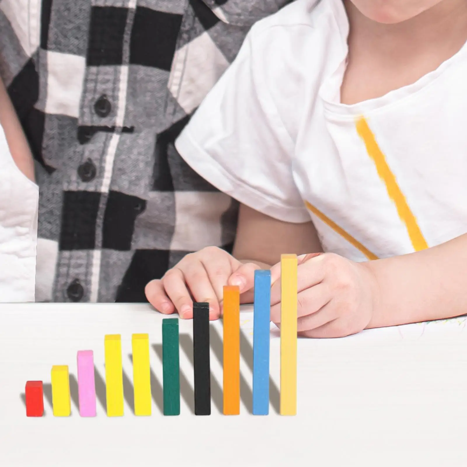 

10x Math Number Rods Geometry Counting Addition Subtraction Wood Math Rods Montessori Counting Sticks for Game Gift Activity