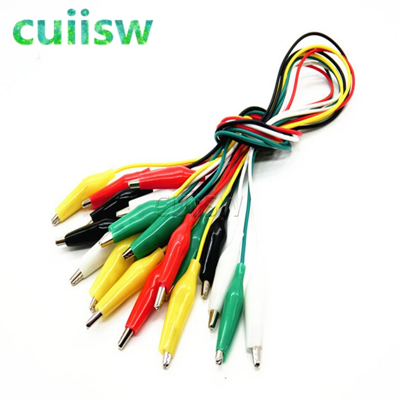 1set 10pcs Alligator Clips Electrical DIY Test Leads Alligator Double-ended Crocodile Clips Roach Clip Test Jumper Wire BrandNew